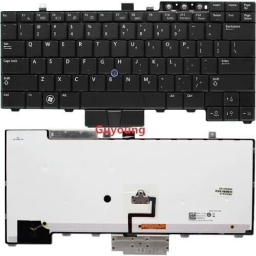 Backlight US keyboard for Dell Latitude E6400 E6410 E5500 E5510 E6500 E6510 for Precision M2400 M4400