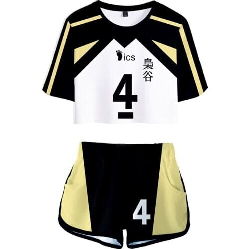 Haikyuu Bokuto Koutarou Cosplay Costume Women Girls Jersey Sports Wear Uniform Two Piece Sets T-Shirt men women sportswear set