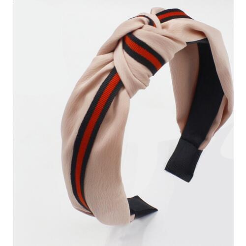 New Cloth Wide Knot stripes Hairband For women Girls hair head bands Hoop Accessories Fashion ladies Headband Headwear headdress