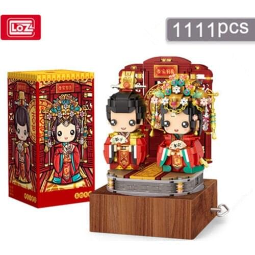 LOZ Diamond Blocks music boxes Action Figure Lover Gift Doll Figures Toy Cute Creator DIY Building Assembly Toy 1227