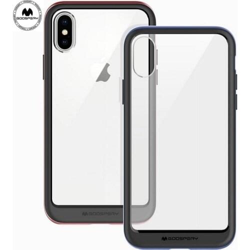 Mercury goospery bumper X case for IPHONE 11 PRO MAX XR XS X 7 8 PLUS clear hybrid shockproof back phone cover bag wholesale