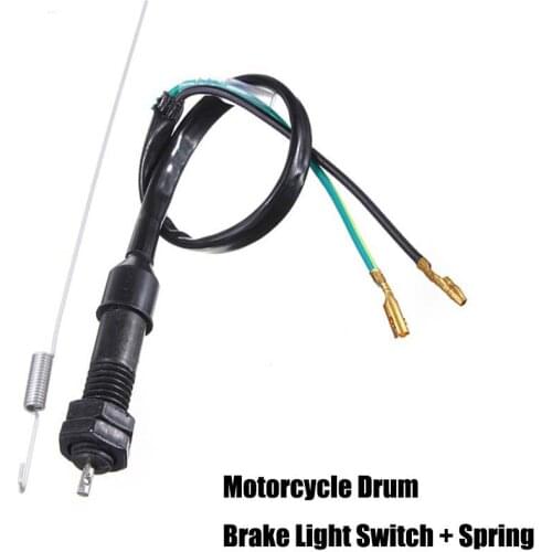 Motorcycle M12x1.5 Male & Female Drum Brake Light Rear Brake Light Switch + Spring Kit Universal For Pit Bike Quad Scooter