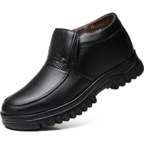 2019 Winter Warm Business Men Ankle Boots Men Snow Boots Handmade Waterproof Working Ankle Boots High Top Men Shoes botas hombre