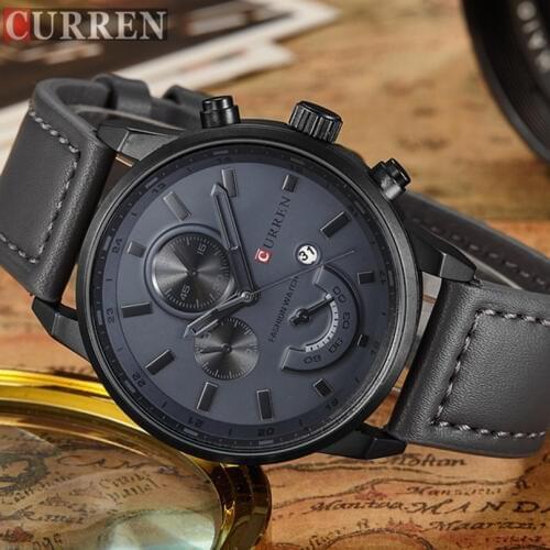 Mens Fashion Casual Sport Quartz Watch Mens Watches Top Brand Luxury Leather Drop Shipping Wristwatch Male Clock CURREN 8217