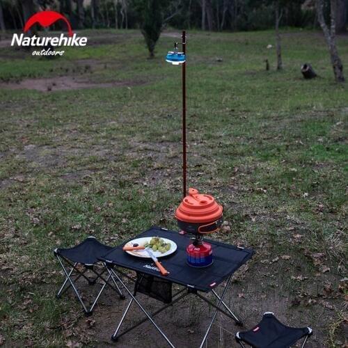 Naturehike Folding Light Pole Camping Tools Portable Lightweight Aluminun Alloy Pole Adjustable Lamp Pole Outdoor Camping Picnic