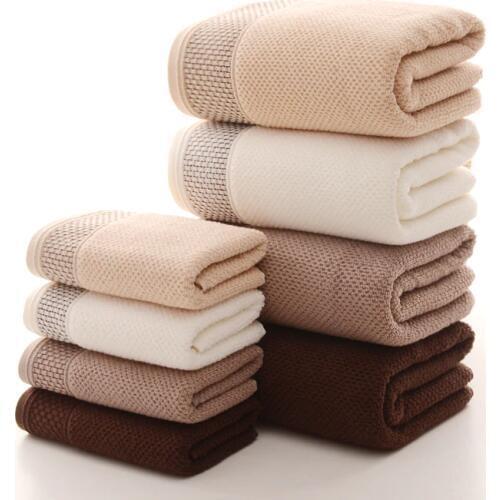New Honeycomb 100% Cotton Terry Towels Set for Adults Face Bathroom 2pcs Hand Towels 1pc Bath Towel Toalhas de banho 3pcs/set