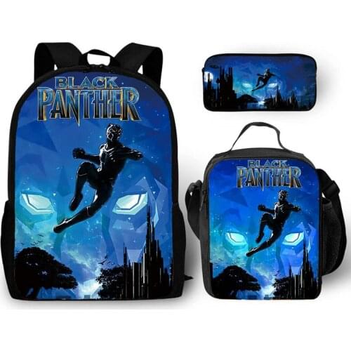 New Black Panther Backpack Children 16inch School Bags For Boys Girls Backpacks Large Capacity Children School Supplies Mochilas
