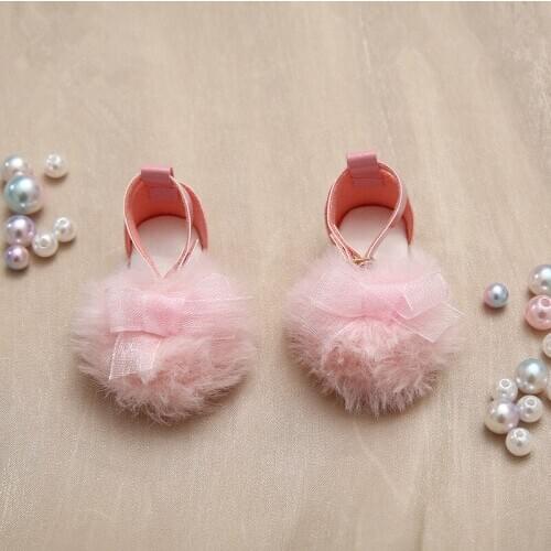 BJD Doll Shoes 6 Points SD Doll Fashion Casual Princess Sandals Pink and White Little Girl Toy Accessories