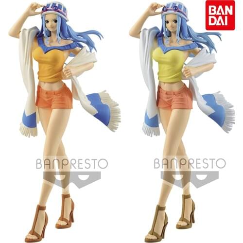 Original 23cm Bandai ONE Piece Sweet Style Desert Princess Nefeltari Vivi PVC Statue Action Anime Figure Model Collection Toys