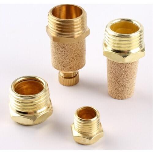 Pneumatic Copper Muffler Flat Head/throttle/long Head Silencer BSL-01/02/03/04/06 Noise Reduction Mute