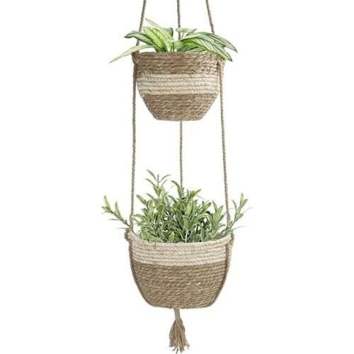 Hanging Plant Handmade Macrame Plant Hanger Flower Pot Hanging Vase Container Wall Plant Basket Home Garden Decorative