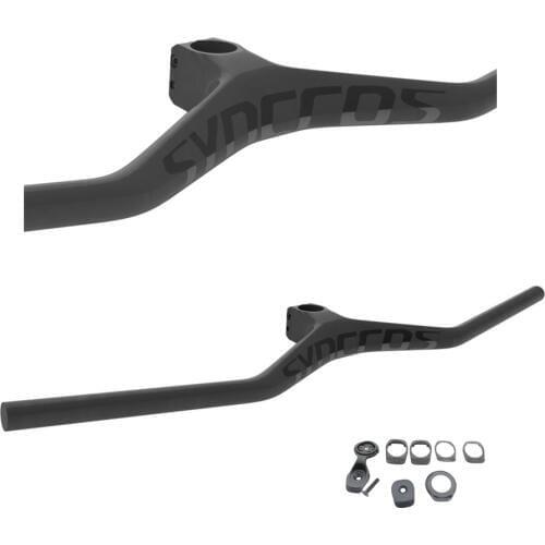 Full carbon MTB Handlebar Mountain Bicycle Rise Handlebar With Stem angle 17 wide 740mm stem 60-110mm