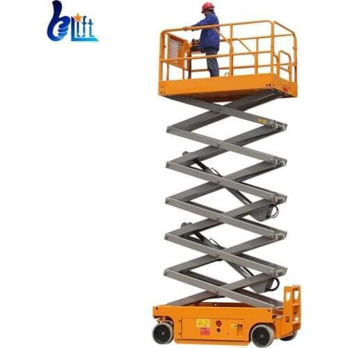 Portable Electric Hydraulic Lift Platform Single Person Lift Ladder Lift Truck Air Lifting Jack