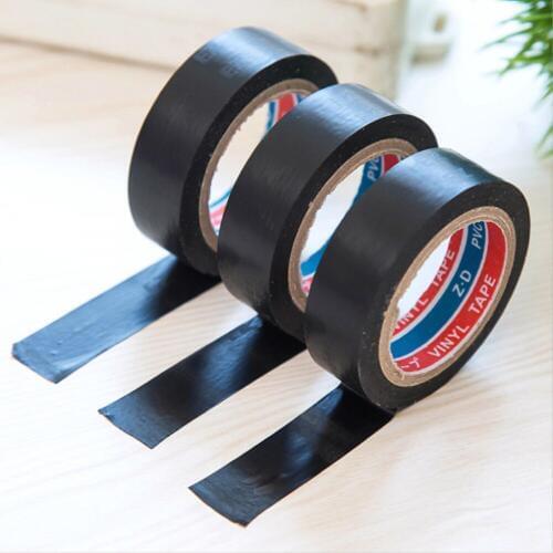 6m PVC Black Transformer Electric Wire Insulation Self Adhesive Tape Flame Retardant Plastic Tape Waterproof Duct Tape Dropship
