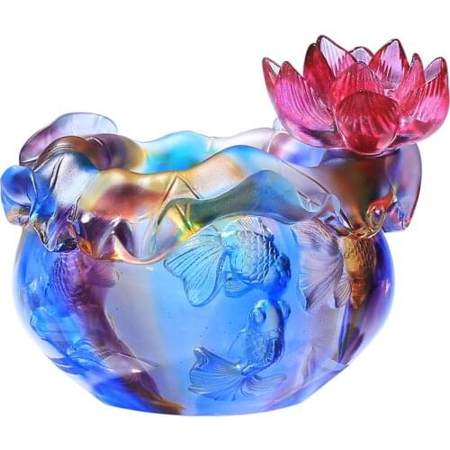 TT Glass Craft Cornucopia Decoration Fortune Bringing and Home-Exorcising Household Storage Light Luxury High-End Fish Tank