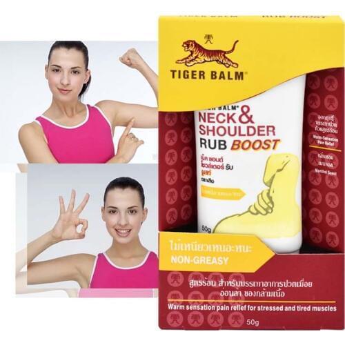Tiger Balm Neck Shoulder Rub Non-Greasy Cream for Neck Pain Relief Easing Shoulder Ache Relief Tired Aching Stress body pain