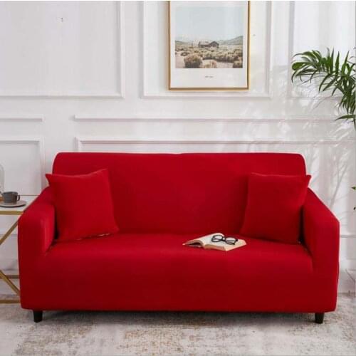 Solid Color Sofa Cover Big Elasticity Stretch Couch Cover Loveseat Sofa Corner Sofa Towel Furniture Cover 1/2/3/4 Seater