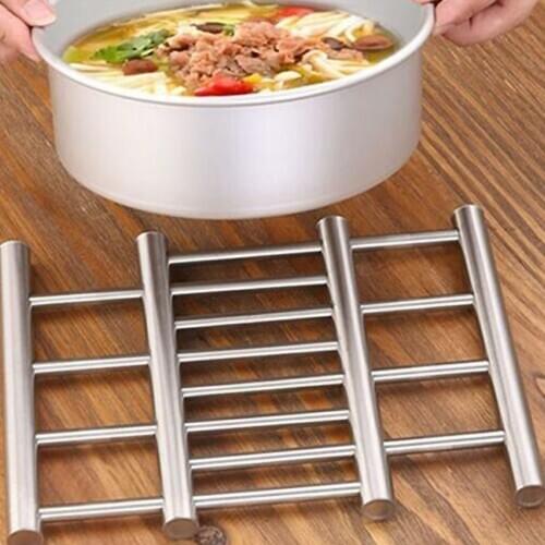 Stainless Steel Retractable Pot Pad Insulation Mats Heat-Resistant Placemat Kitchen Gadget Hot Pot Stand Dining Table Tool