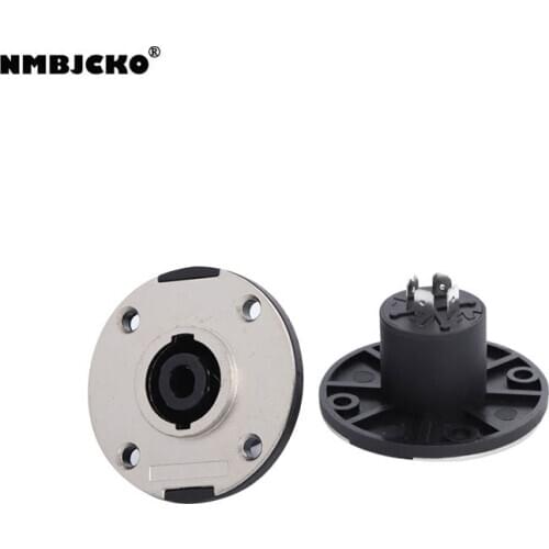 High quality 100pcs/lot SOCKET AUDIO SPEAK ON SPEAKERS panel 4-poles built–in female F speakon with metal