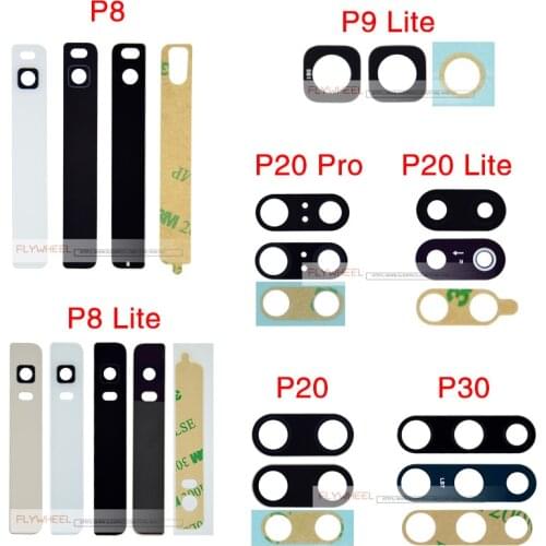 5pcs/lot Rear Camera Lens Replacement For HuaWei P8 Lite P9 Lite P20 Lite P20 P30 Pro Back Cam Glass Lens Cover Holder
