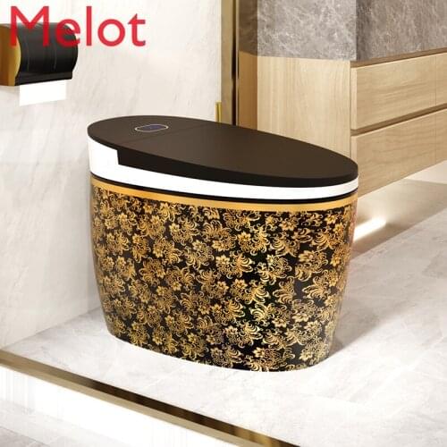 ZP-101-2 High Quality One Piece Bathroom Ceramic Intelligent wc Black&Gold Smart Toilet