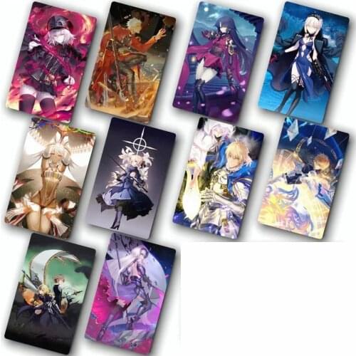 10pcs Fate/stay night Card Sticker Smooth Surface DIY Decoration Bus ID Anime Stickers