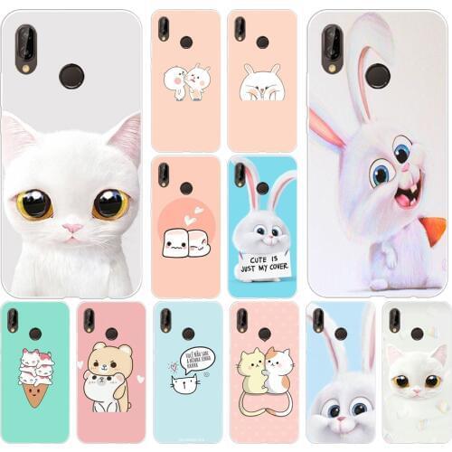 180H Cute Rabbit Is Just My Soft Silicone Tpu Cover Case for huawei p 20 lite pro y6 2017 mate 10 lite