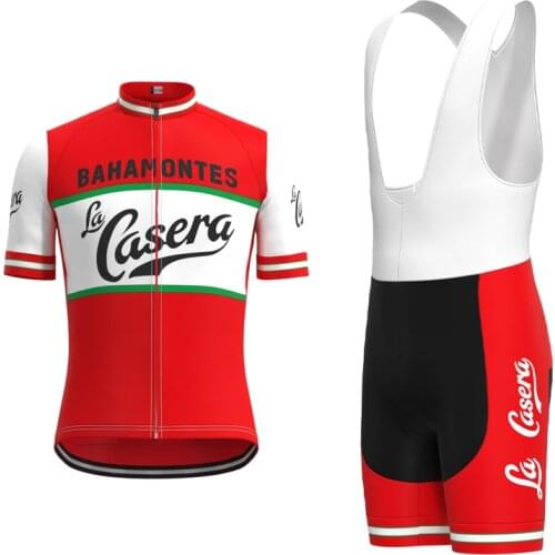 1973 Competition La Casera Team Retro Man Cycling Jersey Short Sleeve Set Triathlon Biker Jersey Suit maillot ciclismo hombre