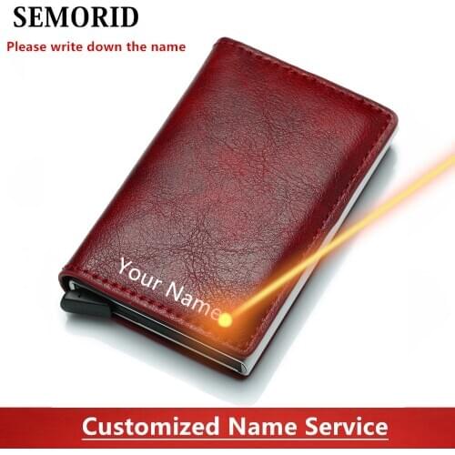 2020 Smart RFID Wallet Aluminum Card Holder Hasp Metal Credit Business Mini light Dropshipping Man Women wallet Purse Bag