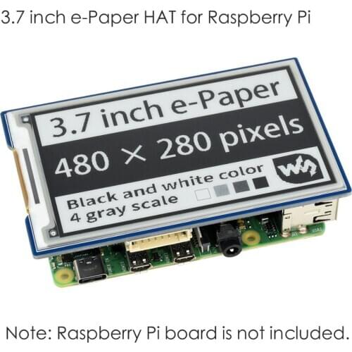 3.7 inch E-ink E-paper Display Screen Module HAT for RPI Raspberry Pi Zero W WH 3B Plus 4 4B Jetson Nano for Arduino Epaper Eink