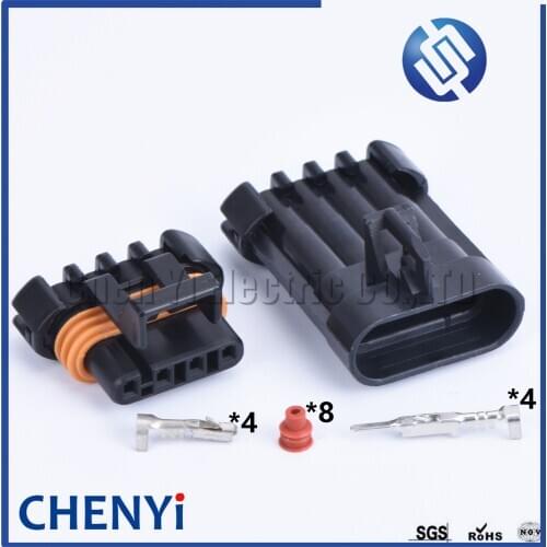 1 set 4 Pin male female 12186568 GM LS Series Alternator Connector Delphi Car Auto Connector For Hummer H2 6.2L Oxygen Sensor O2