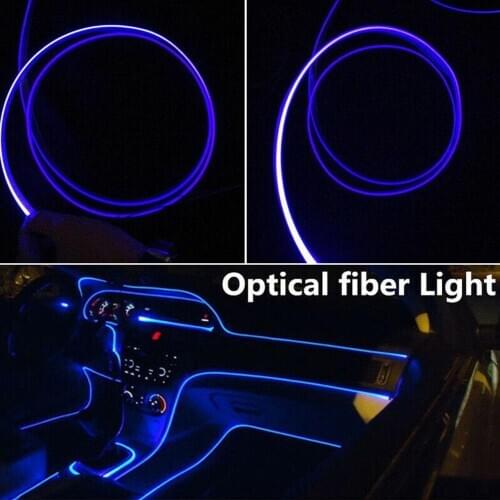 4m Car LED Strips Auto Decoration Atmosphere Lamp 12V Flexible Neon EL Wire Rope Indoor Interior LED Car Light