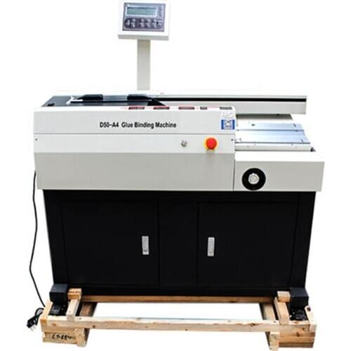 A4 size Automatic glue binding machine D50-A4 book contract binding machine 220V 50hz Hot melt glue binding machine 5CM thick