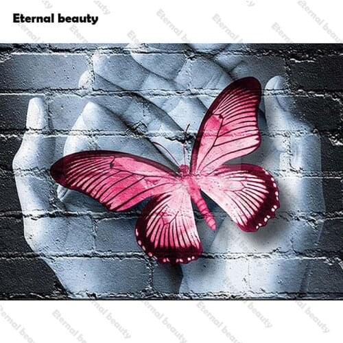 Butterfly Diamond Painting Cross Stitch Kits Crystal Full Diamond Embroidery Stop On Hand 5D Diy Diamond Mosaic for Home Decor