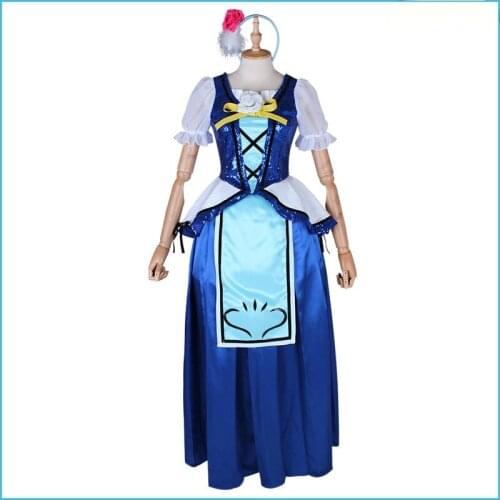 Anime LoveLive Sunshine!Aqours Kunikida Hanamaru Water Blue NEW World Dress Halloween Cosplay Costume Suit For Women Outfit New