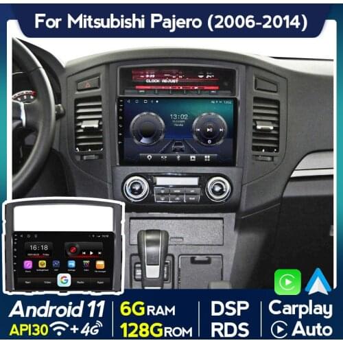 DSP Android 11 Car Radio For Mitsubishi Pajero 4 V80 V90 2006-2014 No 2din Multimedia Video Player Navigation GPS Head Unit Wifi