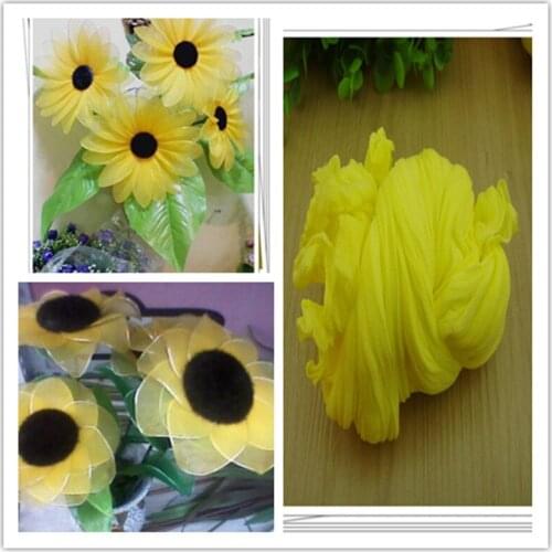 Free shipping 47 colors mix shipping or only one color ship mesh flowers,nylon stocking material/ronde flower for DIY flower