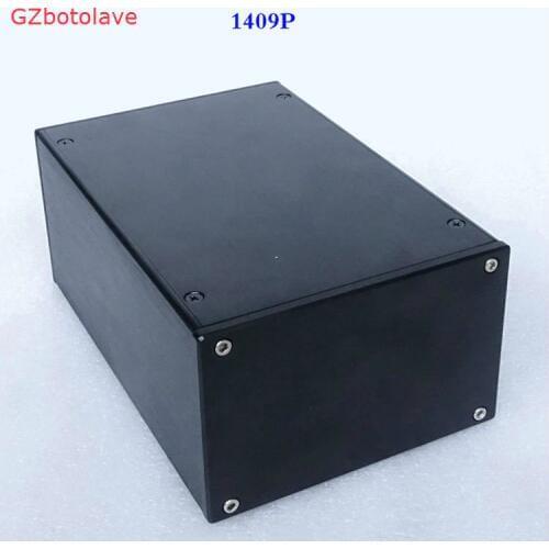 Free ship BZ1409P Black Full Aluminum Chassis Mini Amplifier Enclosure Isolate power box DIY PSU Case