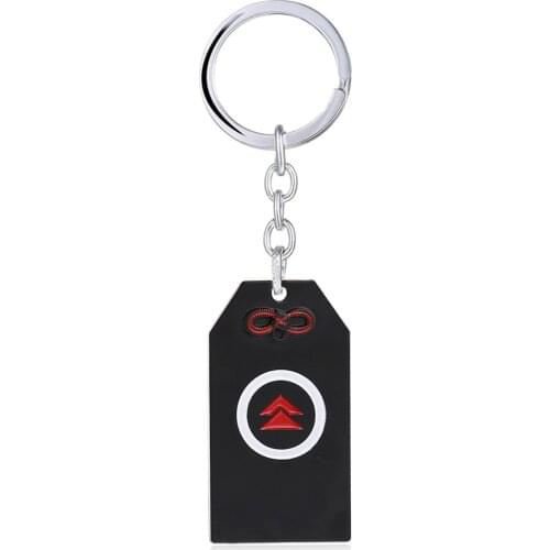 Game Ghost of Tsushima Keychain Dog Tag Pendant sakai jin Gomamori Keyring Cosplay Figure Key Chains Car Chaveiro Jewelry Men