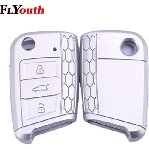 For Volkswagen Golf 7 mk7 Key Case Bag Key Cover Car Accessories For Skoda Octavia A7 Silicone Key Portect Cases 1Pc Car Styling