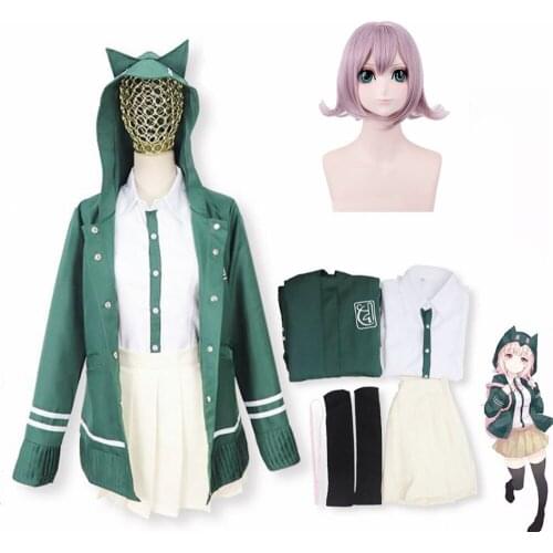 Danganronpa 2 Nanami ChiaKi Cosplay Costume Girls Hooded JK uniform Full set