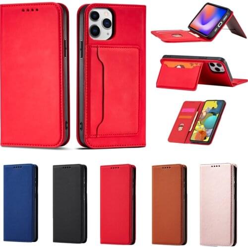 Leather Flip Phone Case for iPhone 12 Mini 11 Pro Max SE 2020 6 7 8 Plus X XS XR Capa Card Slot Shockproof Full Protection Cover