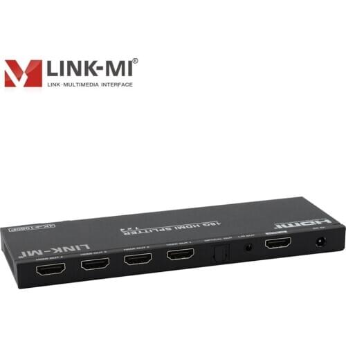 LINK-MI 1x4 HDMI 2.0 Splitter with Scaler/Audio Extract 18G HDMI 2.0b 4K2K@50/60Hz (4:4:4) HDCP2.2/HDCP1.4