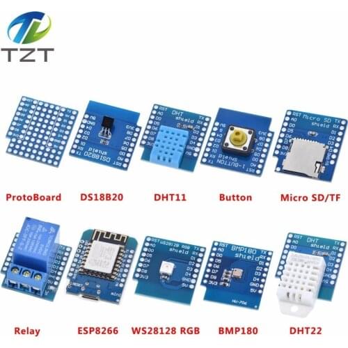 Esp8266 D1 Mini Pro Wifi Development Board Nodeu Ws2812 Rgb Dht11 Dht22 Am2302 Relay Ds18b20 Bmp180 Motor For Wemos Diy Kit