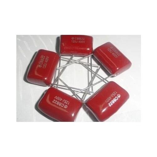 30pcs 400V125J metal film capacitor CBB22 capacitor 1.2UF 125J 400V pitch P=20MM