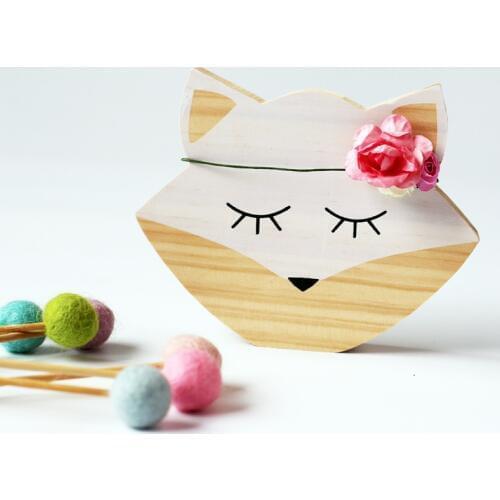 Cute Wood Nursery Peg Wood Animals Wall Art Woodland Kids Room Decor Art Wooden Cat Rabbit Sign Baby Gift Scandinavian Decor