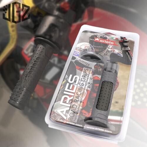 Motorcycle Soft Rubber Gel Retro Handlebar Grips Ariete Hand Grips Universal for Honda Yamaha Triumph Harley Kawasaki BMW Ducati