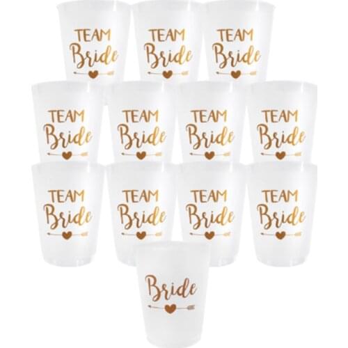 1 Bride 11 Team Bride Wedding Decoration Fun Cup Set Bachelor Party 1 Bride 11 Bride Tribe Hen Party Bride Shower Wedding