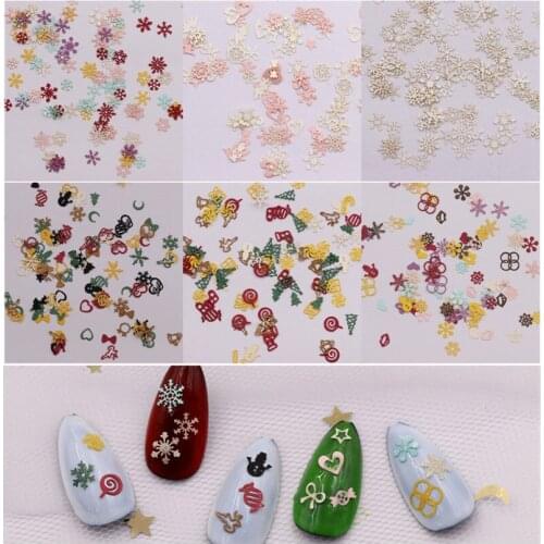Nail Art Stickers Decals Christmas Velvet Jewelry Color Snowflake Tree Nail Patch Make Up Nail Stamping Plates Tips Decoration