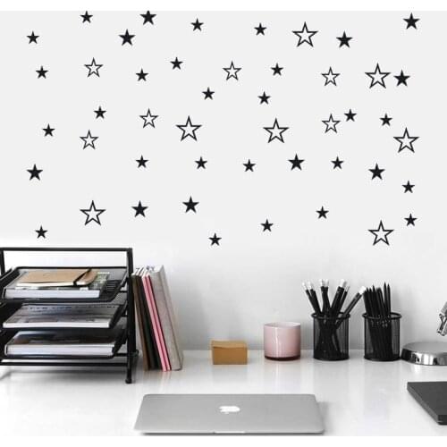 48pcs Mixed Stars Wall Stickers Home Decoration For Kids Baby Rooms Living Room Bedroom Art Decal Peel & Stick Vinly Wallpaper